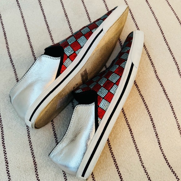 MARC JACOBS sequin pointed toe slip on sneakers - Picture 6 of 7